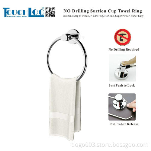 Wall Mount 304 Stainless Steel Suction Towel Ring